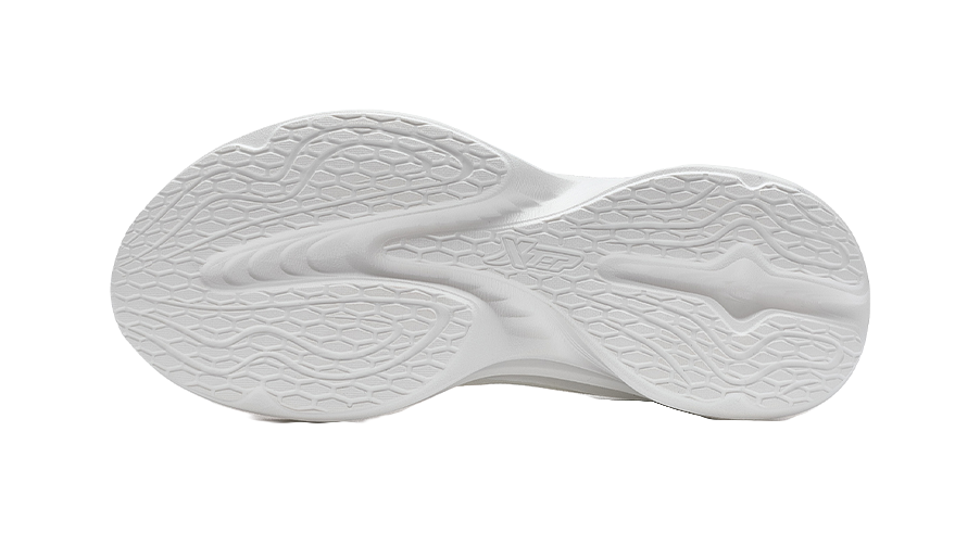 XTEP Feather Cushioning, Wear Resistant Low top Sprint Running Shoes Women's Sail White/Snow Cyan Purple 