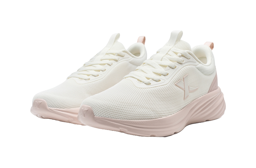 XTEP Feather Escape Wear resistant And Lightweight Low top Casual Running Shoes Women's Sail White Light Pink 