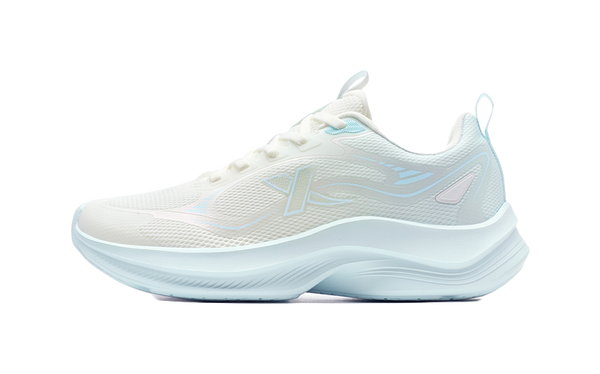 XTEP Feather Rebound Lightweight Low top Casual City Commute Running Shoes Women's Sail White Misty Blue 