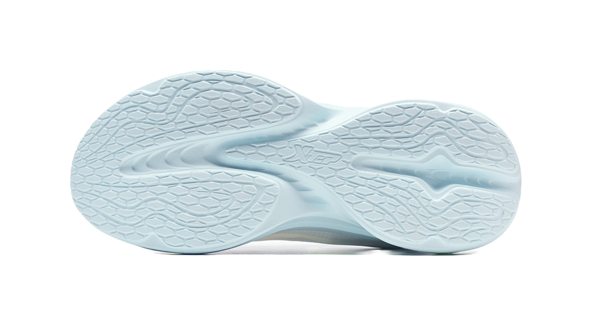 XTEP Feather Rebound Lightweight Low top Casual City Commute Running Shoes Women's Sail White Misty Blue 