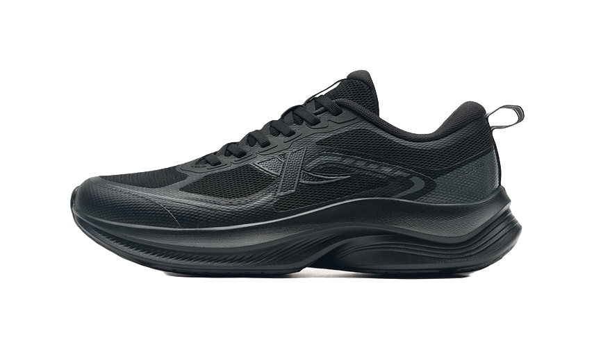 XTEP Feather Rebound Lightweight Low top Casual Sprint City Commute Running Shoes Men's Black 