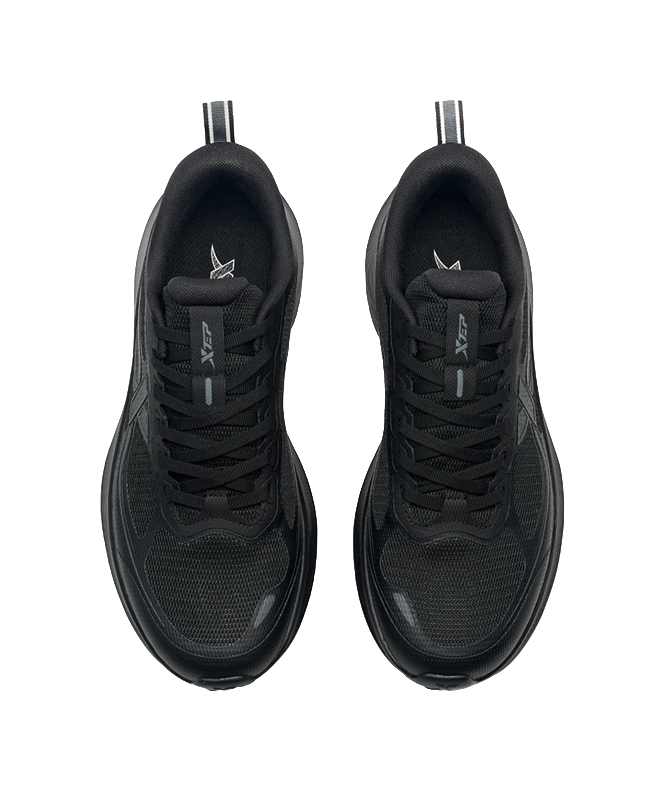 XTEP Feather Rebound Lightweight Low top Casual Sprint City Commute Running Shoes Men's Black 
