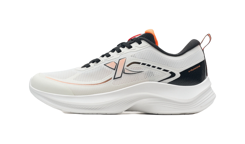 XTEP Feather Rebound Lightweight Low top Casual Sprint City Commute Running Shoes Men's Sail White/Black 