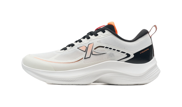 XTEP Feather Rebound Lightweight Low top Casual Sprint City Commute Running Shoes Men's Sail White/Black 