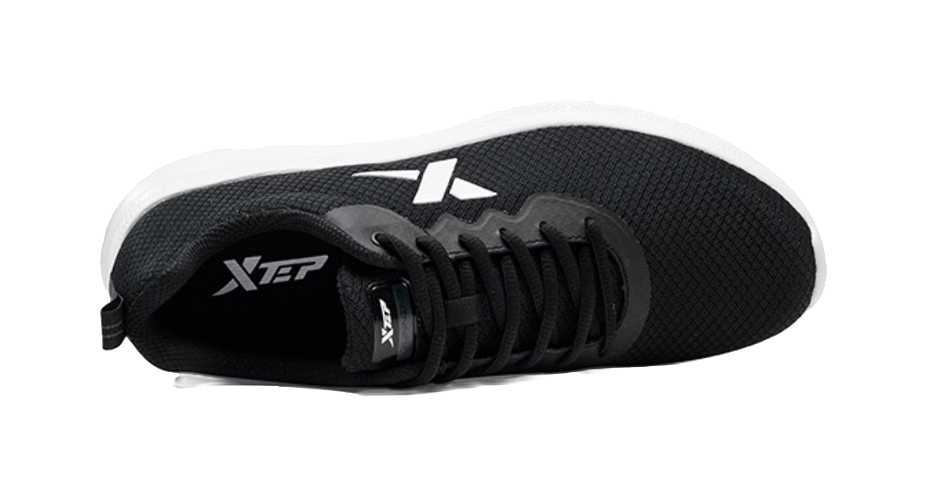 XTEP Feather Shock Absorbing, Non Slip, Wear Resistant, Breathable And Lightweight Low top Running Shoes Men's Black 