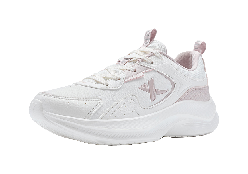XTEP Feather Slip Resistant Abrasion Resistant Low top Running Shoes Women's White Pink 