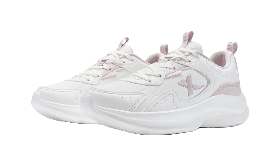 XTEP Feather Slip Resistant Abrasion Resistant Low top Running Shoes Women's White Pink 