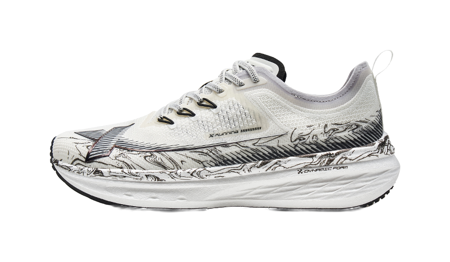 XTEP Five point Speed 2.0 Cushioning Low top Running Shoes Men's White Black 