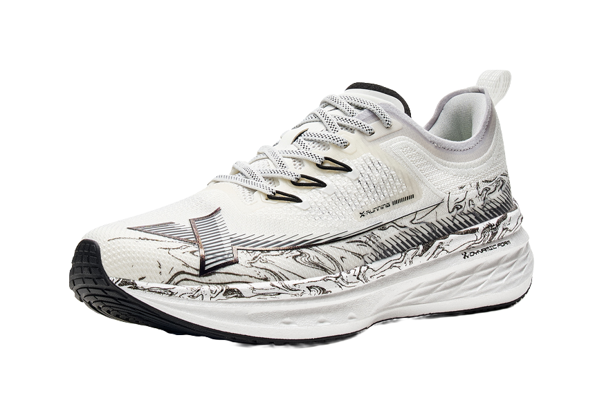 XTEP Five point Speed 2.0 Cushioning Low top Running Shoes Men's White Black 