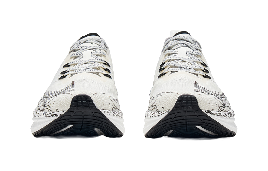 XTEP Five point Speed 2.0 Cushioning Low top Running Shoes Men's White Black 