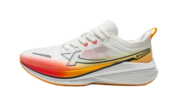 XTEP Five point Speed 2.0 Shock Absorbers Slip Resistant Low top Casual Running Shoes Men's White Red 