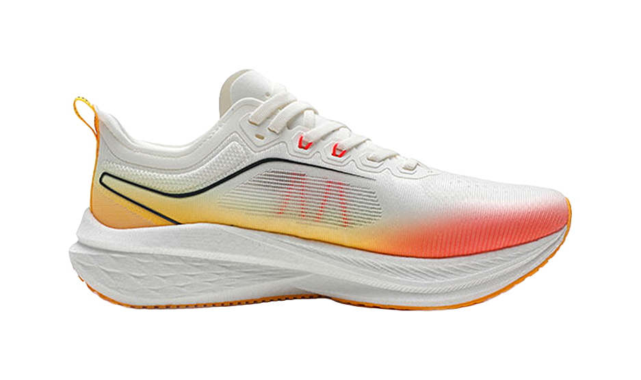 XTEP Five point Speed 2.0 Shock Absorbers Slip Resistant Low top Casual Running Shoes Men's White Red 