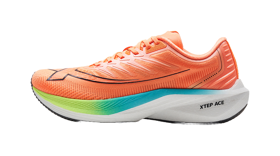 XTEP Integrated Molding Generation 1 Cushioning Wear-Resistant Low-Top Running Shoes Men's Fluorescent Soft Orange 
