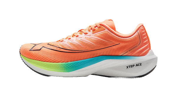 XTEP Integrated Molding Generation 1 Cushioning Wear-Resistant Low-Top Running Shoes Men's Fluorescent Soft Orange 