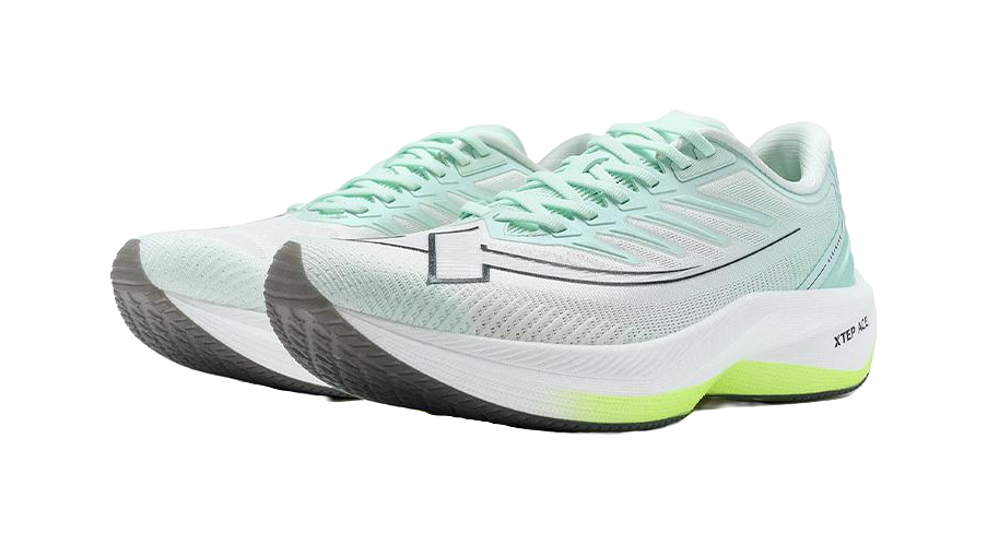 XTEP Integrated Molding Generation 1 Cushioning Wear-Resistant Low-Top Running Shoes Men's Foam Green/Sail White 