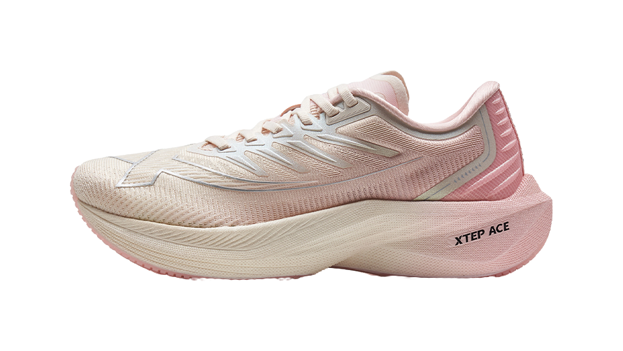 XTEP Integrated Molding Generation 1 Running Shoes Women's Low top Ivory Pink/Cherry Blossom Pink 
