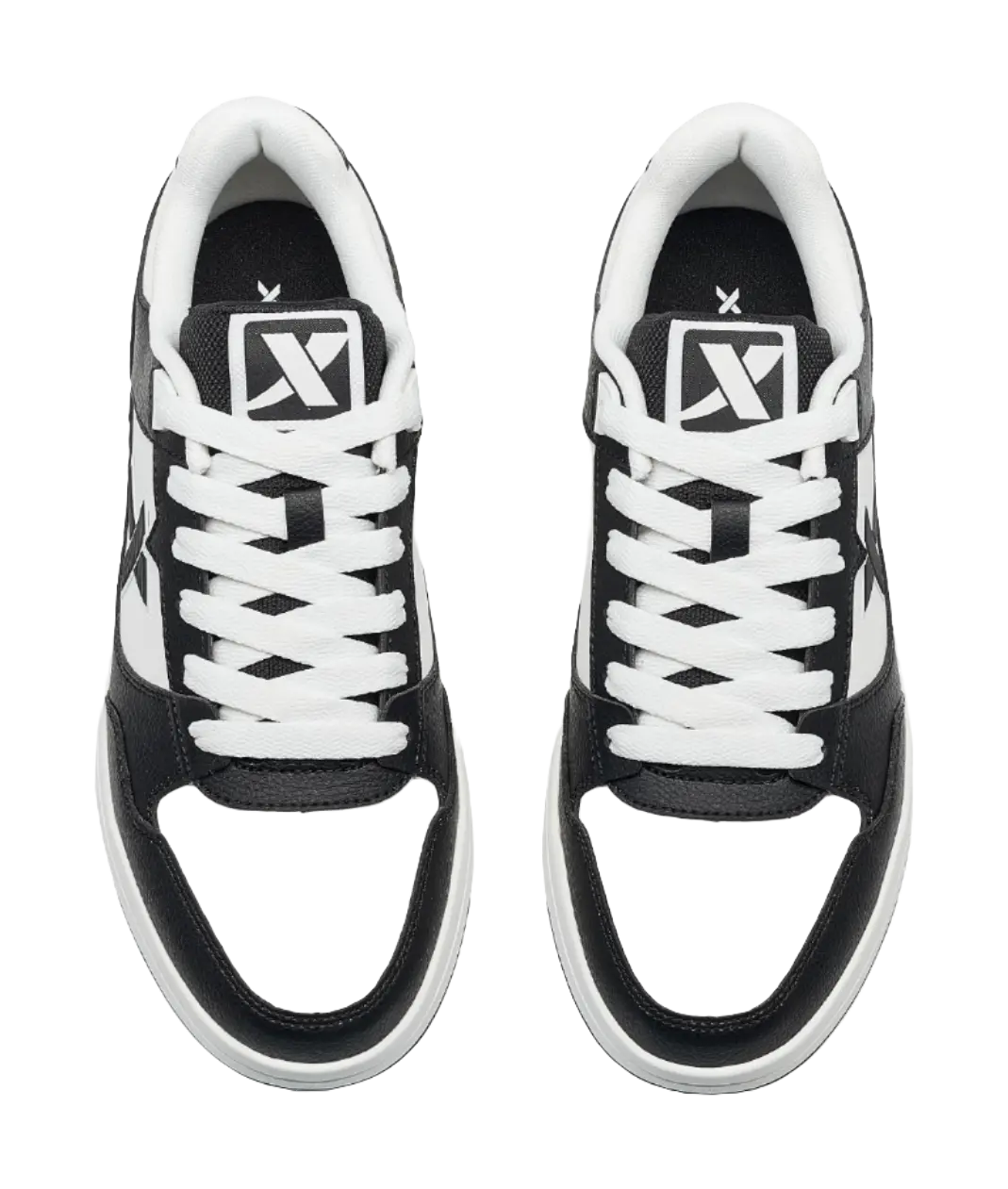 XTEP Lightweight Coverage Low-Top Skateboard Shoes Men's Black/Sail White 