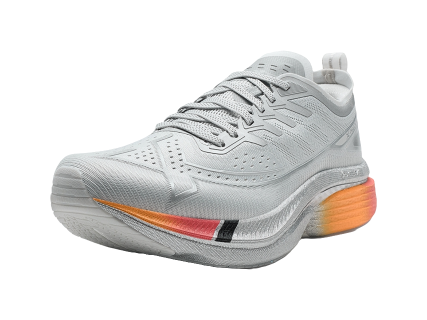 XTEP One Piece Molding 3 Running Shoes Men's Low top Silver, Lunar Stone Gray 