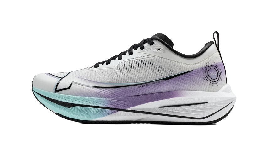 XTEP One piece Molded 2nd Generation Anti Slip Wear Resistant Low Top Running Shoes Men's Sail White/Bellflower Purple 