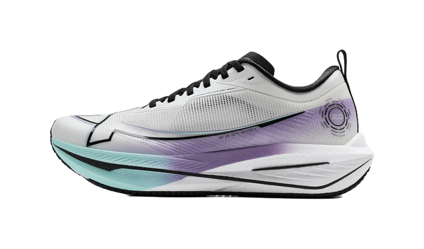 XTEP One piece Molded 2nd Generation Anti Slip Wear Resistant Low Top Running Shoes Men's Sail White/Bellflower Purple 