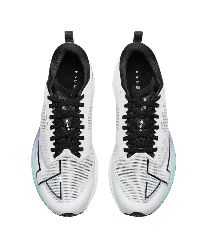 XTEP One piece Molded 2nd Generation Anti Slip Wear Resistant Low Top Running Shoes Men's Sail White/Bellflower Purple 