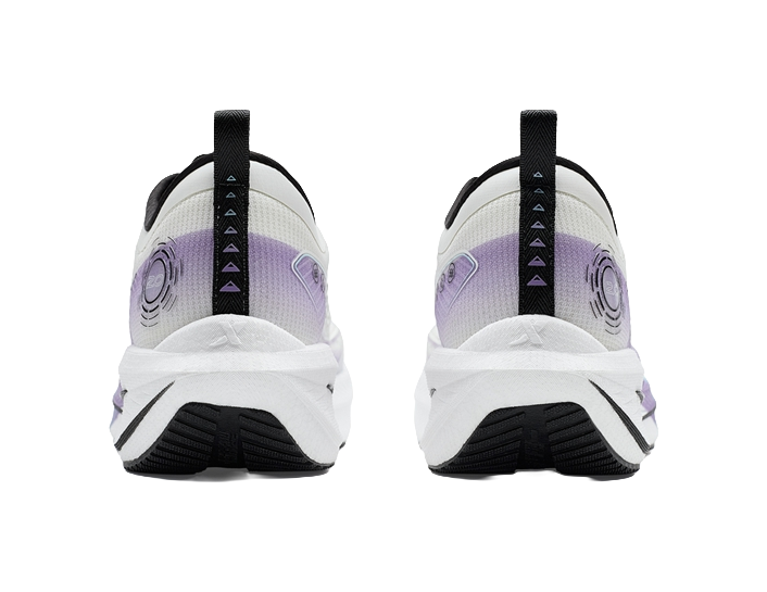 XTEP One piece Molded 2nd Generation Anti Slip Wear Resistant Low Top Running Shoes Men's Sail White/Bellflower Purple 