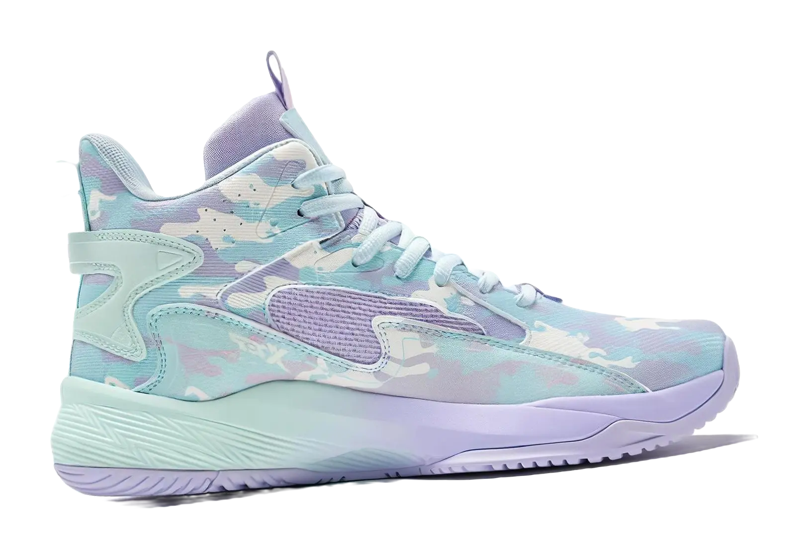 XTEP Silk Blade Shock Absorbers Slip Resistant Abrasion Resistant High top Performance Basketball Shoes Mens Foam Blue 