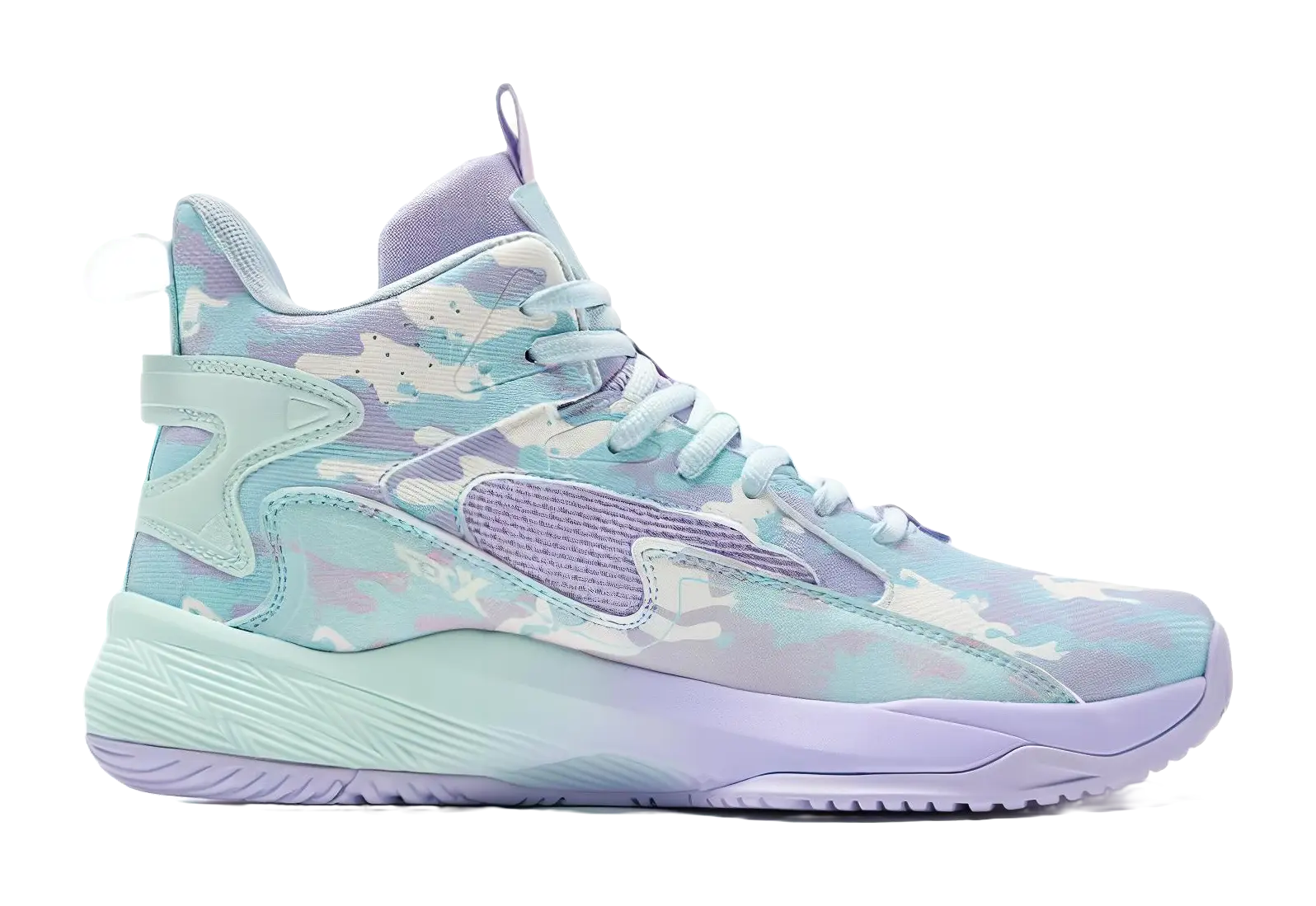 XTEP Silk Blade Shock Absorbers Slip Resistant Abrasion Resistant High top Performance Basketball Shoes Mens Foam Blue 