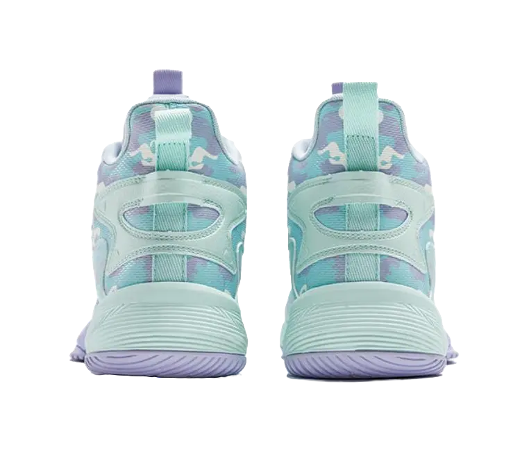 XTEP Silk Blade Shock Absorbers Slip Resistant Abrasion Resistant High top Performance Basketball Shoes Mens Foam Blue 