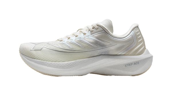 XTEP Slip Resistant Abrasion Resistant Low top Rebound Cushioning Technology Training Running Shoes Men's Sail White 