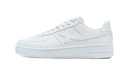 XTEP Slip Resistant Abrasion Resistant Low top Skateboard Shoes Mens White  vjsneaker.com