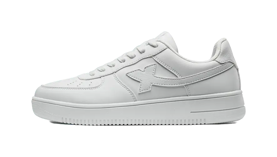 XTEP Slip Resistant Abrasion Resistant Low top Skateboard Shoes Mens White  vjsneaker.com