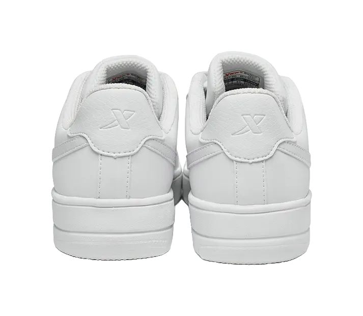 XTEP Slip Resistant Abrasion Resistant Low top Skateboard Shoes Mens White  vjsneaker.com