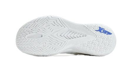 XTEP Spirit 3.0 Cushioning, Slip Resistant, Abrasion Resistant Coverage Low Top Basketball Shoes Mens White Blue 