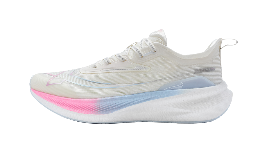 XTEP Two Thousand Kilometers 2.0 Running Shoes Women's Low top Sail White/Fluorescent Cherry Blossom Pink 