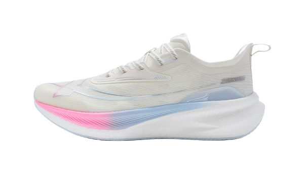 XTEP Two Thousand Kilometers 2.0 Running Shoes Women's Low top Sail White/Fluorescent Cherry Blossom Pink 