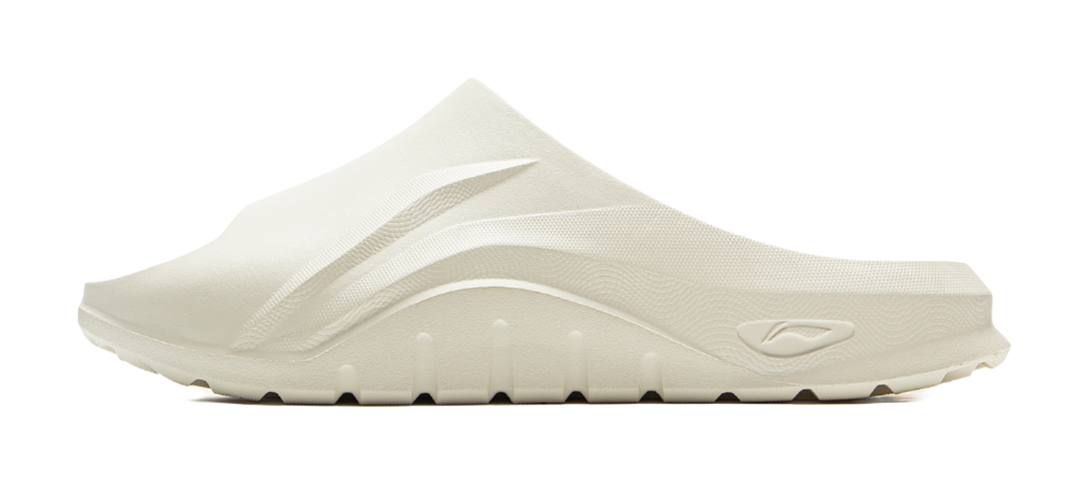 YINGXIONGLIANMENGYONGCHIPAIDUI x LiNing Soft Clap Quiet Slip Resistant Abrasion Resistant Slide Slippers Unisex Ecru 