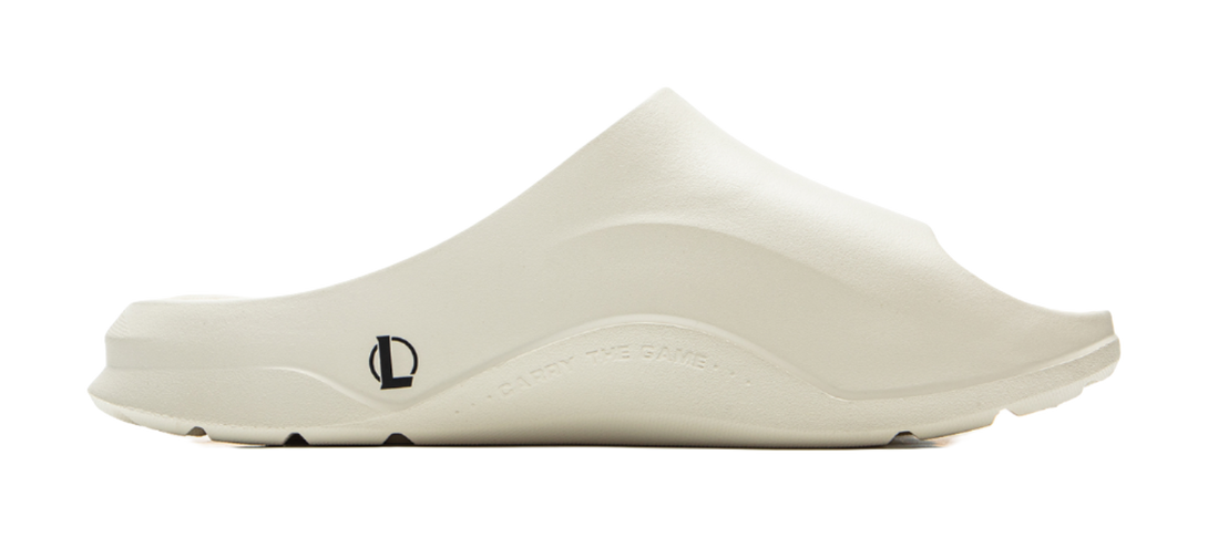 YINGXIONGLIANMENGYONGCHIPAIDUI x LiNing Soft Clap Quiet Slip Resistant Abrasion Resistant Slide Slippers Unisex Ecru 