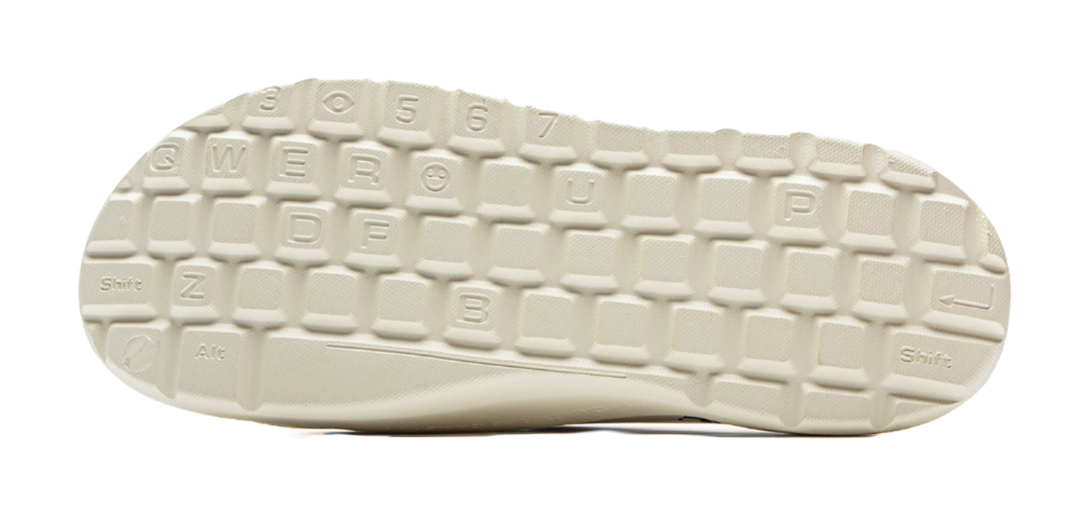 YINGXIONGLIANMENGYONGCHIPAIDUI x LiNing Soft Clap Quiet Slip Resistant Abrasion Resistant Slide Slippers Unisex Ecru 