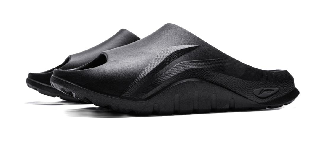 YINGXIONGLIANMENGYONGCHIPAIDUI x LiNing Soft Clap Slip Resistant Abrasion Resistant Slide Slippers Unisex Black 