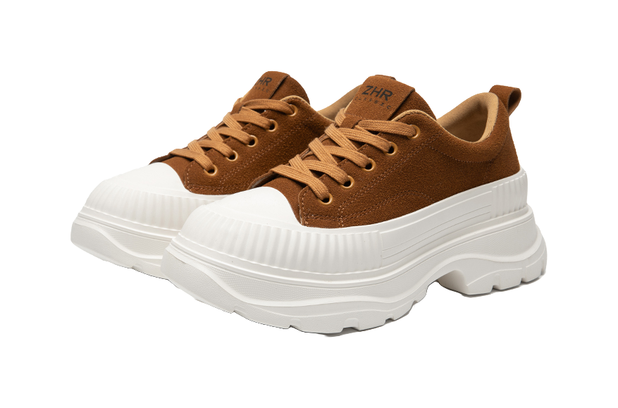 ZHR Artsy Style Canvas Shoes Abrasion Resistant Lightweight Height Increasing Casual Shoes Women's 