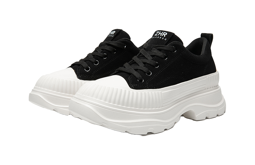 ZHR Artsy Style Canvas Shoes Abrasion Resistant Lightweight Height Increasing Casual Shoes Women's 