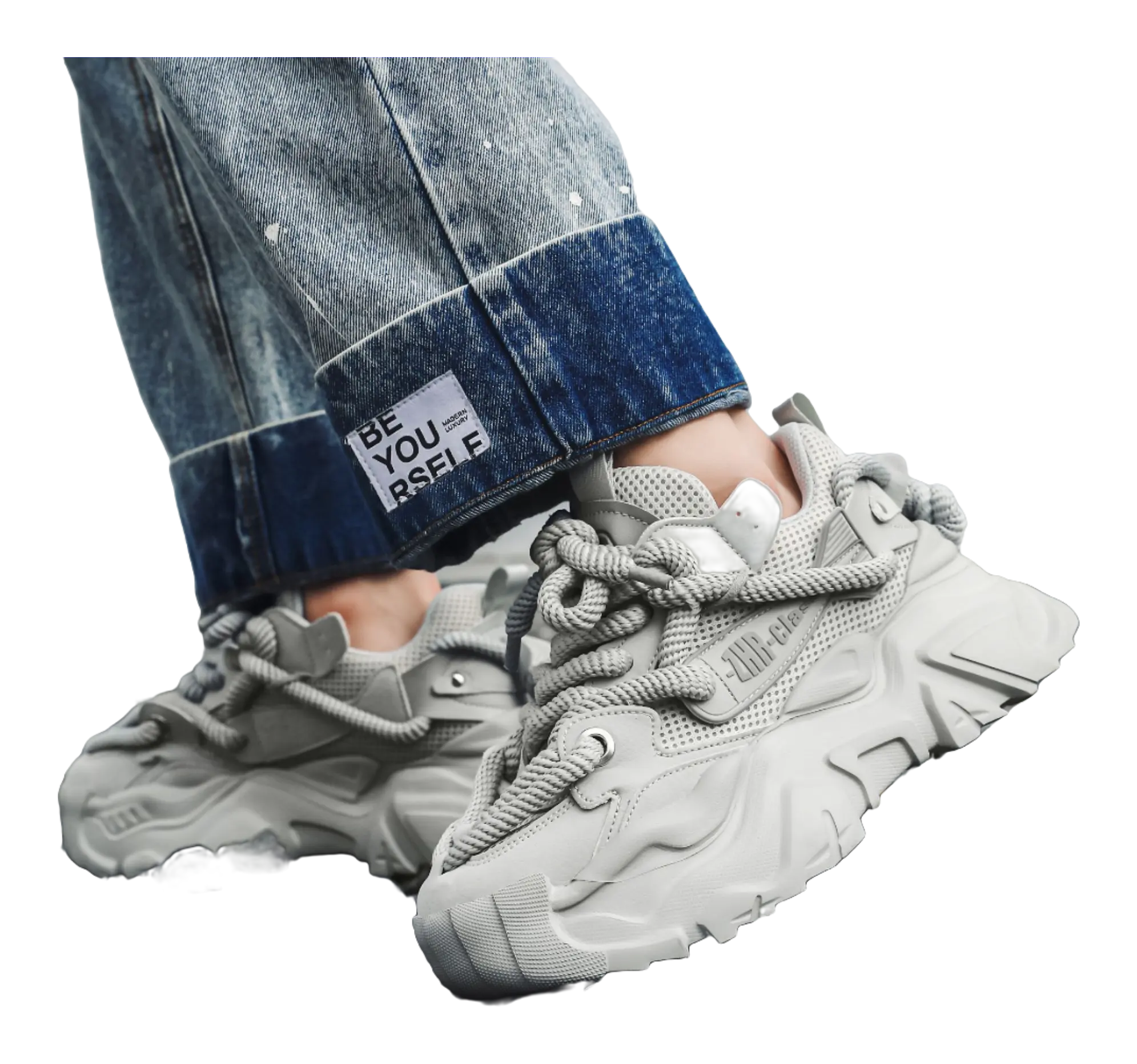 ZHR Flying Fish Model Breathable And Lightweight Low top Chunky Sneakers Unisex  VJSNEAKER