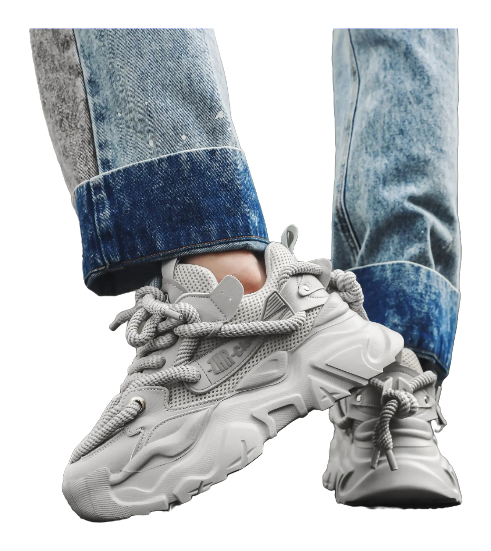 ZHR Flying Fish Model Breathable And Lightweight Low top Chunky Sneakers Unisex  VJSNEAKER