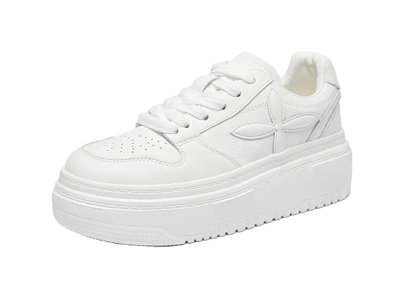 ZHR Waterproof, Lightweight, Height Increasing Stylish Skateboarding Shoes Women's White 