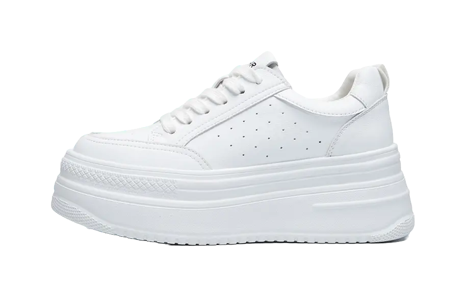 ZHR Waterproof, Lightweight, Height Increasing Stylish Skateboarding Shoes Women's White 
