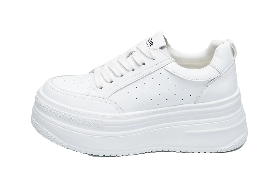 ZHR Waterproof, Lightweight, Height Increasing Stylish Skateboarding Shoes Women's White 