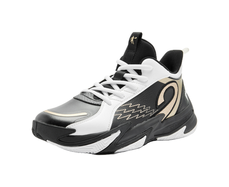 Jordan Shadow Breaking Young Comfortable, Versatile, Anti slip, Wear resistant, Middle cut Children's Basketball Shoes Black/Jordan White Youth  VJSNEAKER