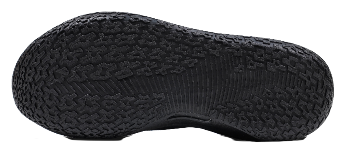 Low-top basketball shoes outsole, black rubber tread with dense grip pattern