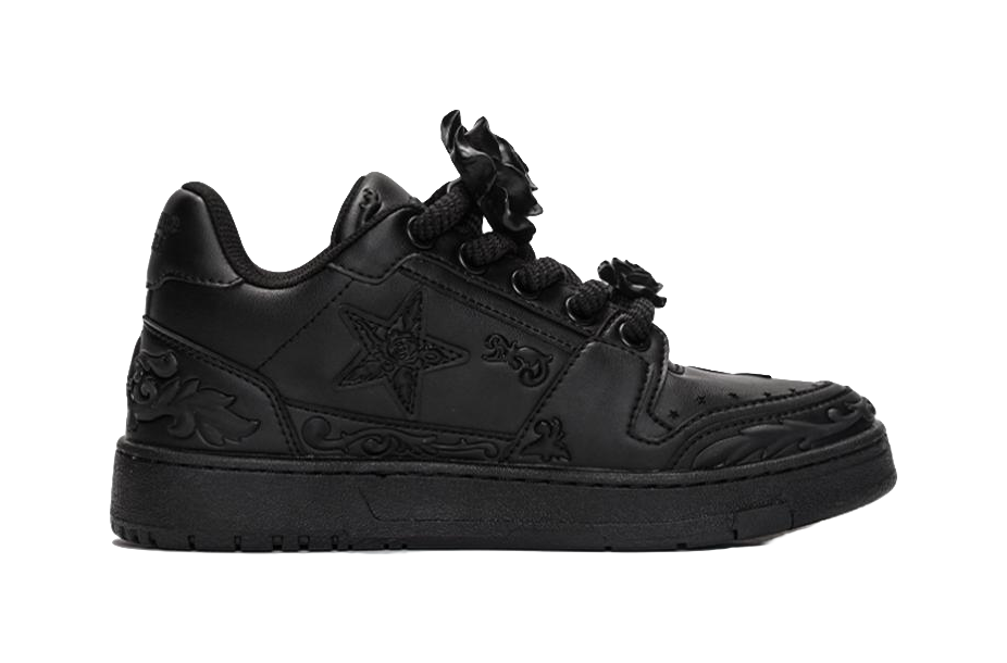 LOVE ME LATER x KAALIXTO Embossed Rose Stars Shoes, Embossed Rose Comfortable Slip Resistant Slip Resistant Mid top